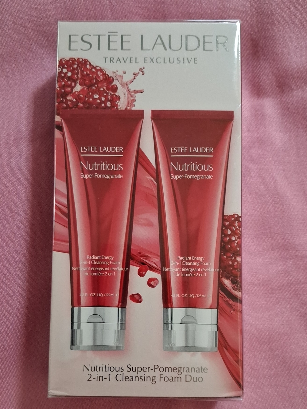 Estée Lauder Nutritious Super-Pomegranate 2-in-1 Cleansing Foam Duo - Red